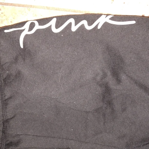Rare French Terry Black Athletic Shorts Pink Victoria Secret Small Ladies Shorts - Picture 2 of 6
